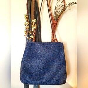 Blue Natural Fiber Bag